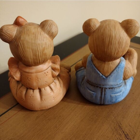 Homco set of Boy and Girl Bears - Picture 2 of 3